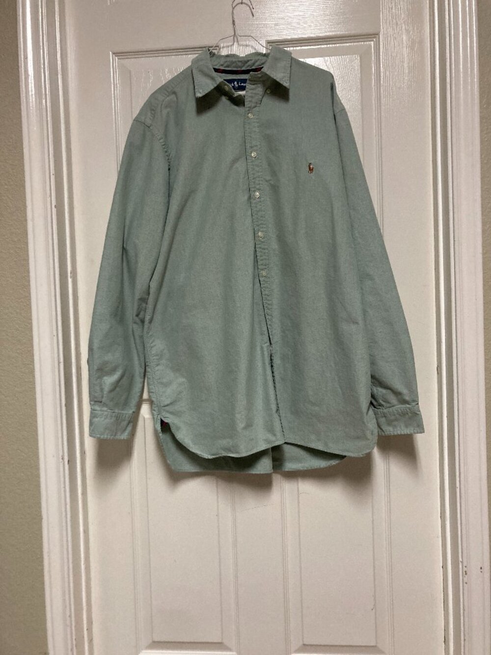 Ralph Lauren Vintage Classic Fit dress shirt green size XLT Tall Men's